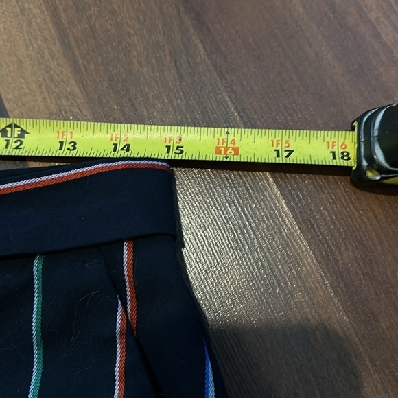 NWT Banana Republic 5” High Rise Navy Stripe Chino Dressy Shorts w/ Belt Size 6 - Picture 8 of 9